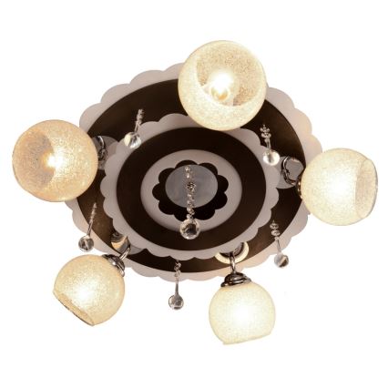 Spotlight ARONA 5xE27/15W/230V+LED black