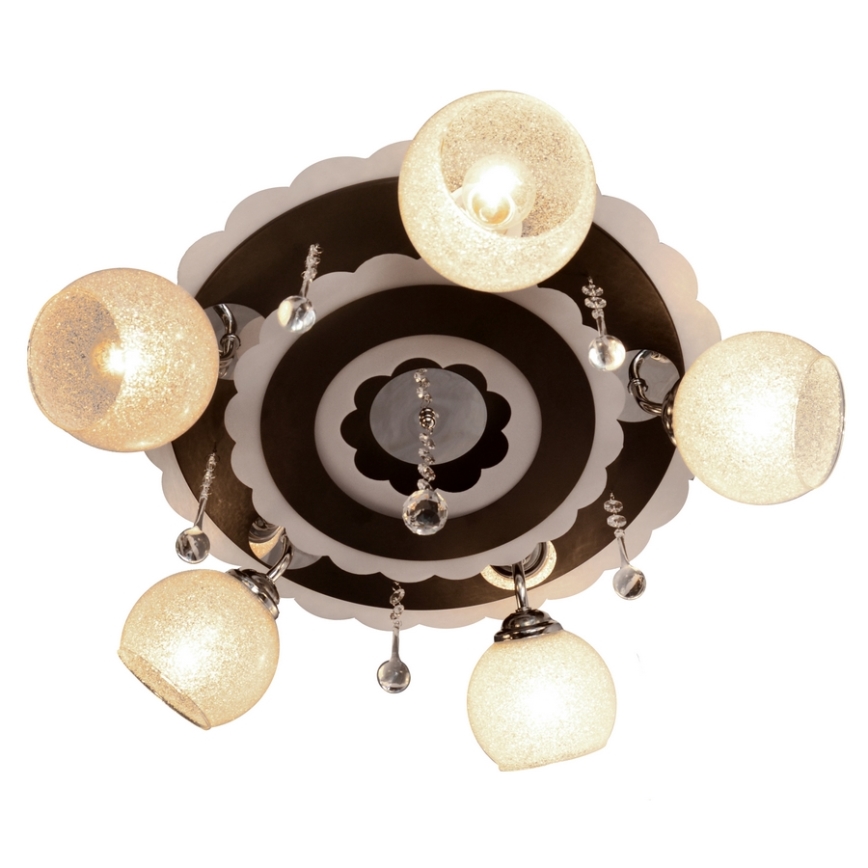 Spotlight ARONA 5xE27/15W/230V+LED black