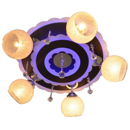 Spotlight ARONA 5xE27/15W/230V+LED black