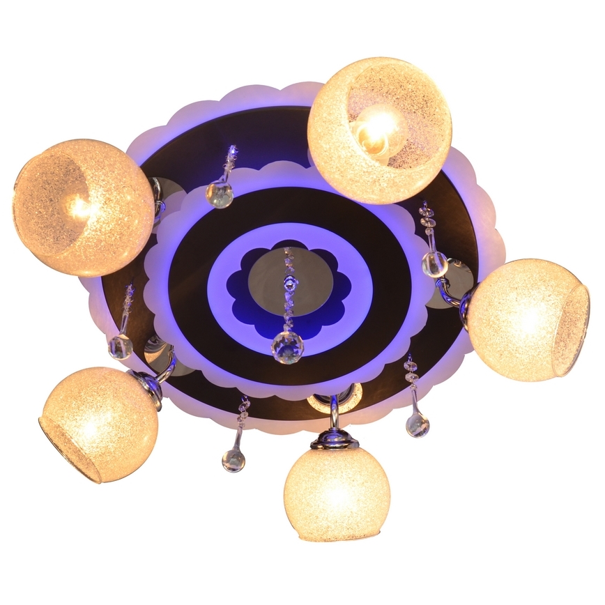 Spotlight ARONA 5xE27/15W/230V+LED black