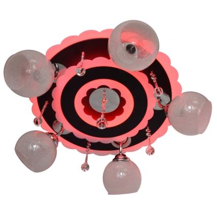 Spotlight ARONA 5xE27/15W/230V+LED black