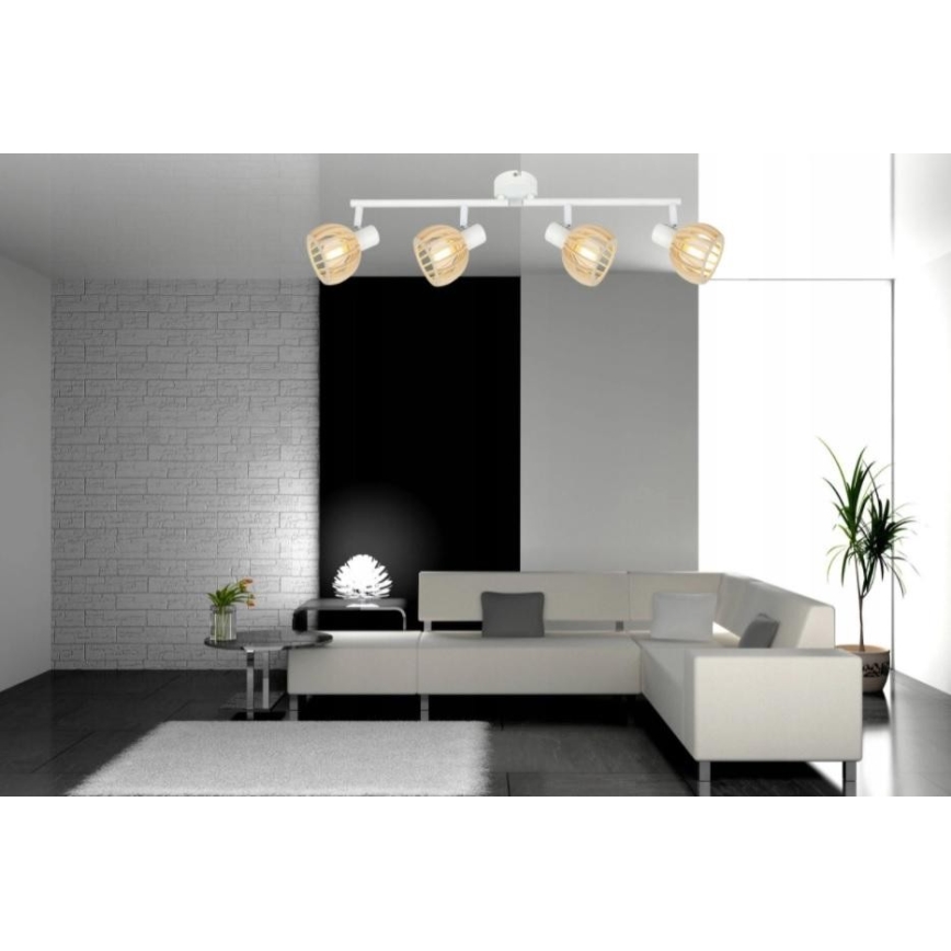 Spotlight ATARRI 4xE14/25W/230V white/beige