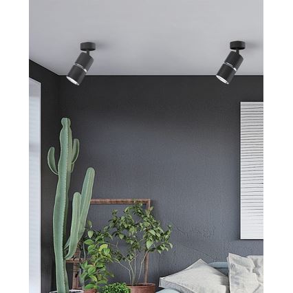Spotlight BAMBOO 1xGU10/10W/230V black