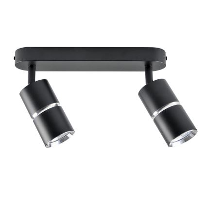 Spotlight BAMBOO 2xGU10/10W/230V black