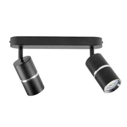 Spotlight BAMBOO 2xGU10/10W/230V black
