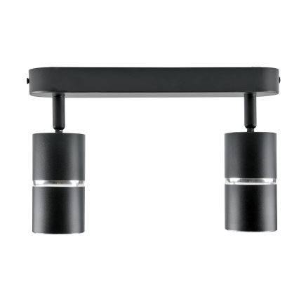 Spotlight BAMBOO 2xGU10/10W/230V black