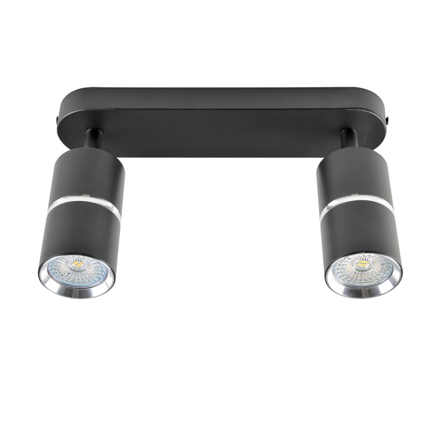 Spotlight BAMBOO 2xGU10/10W/230V black