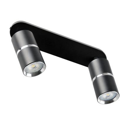 Spotlight BAMBOO 2xGU10/10W/230V black