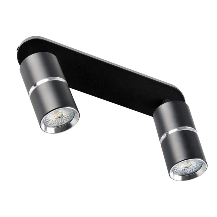Spotlight BAMBOO 2xGU10/10W/230V black