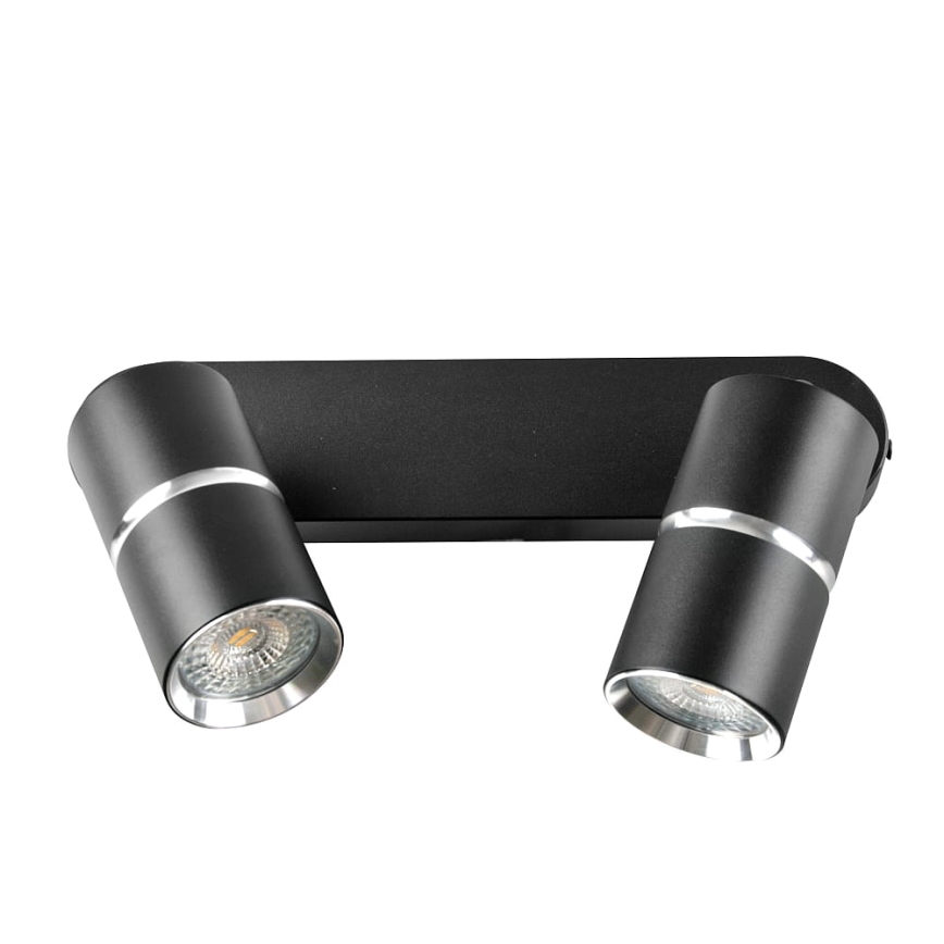 Spotlight BAMBOO 2xGU10/10W/230V black
