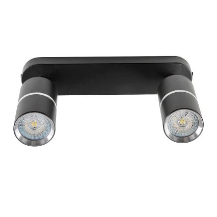 Spotlight BAMBOO 2xGU10/10W/230V black