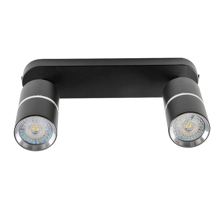 Spotlight BAMBOO 2xGU10/10W/230V black