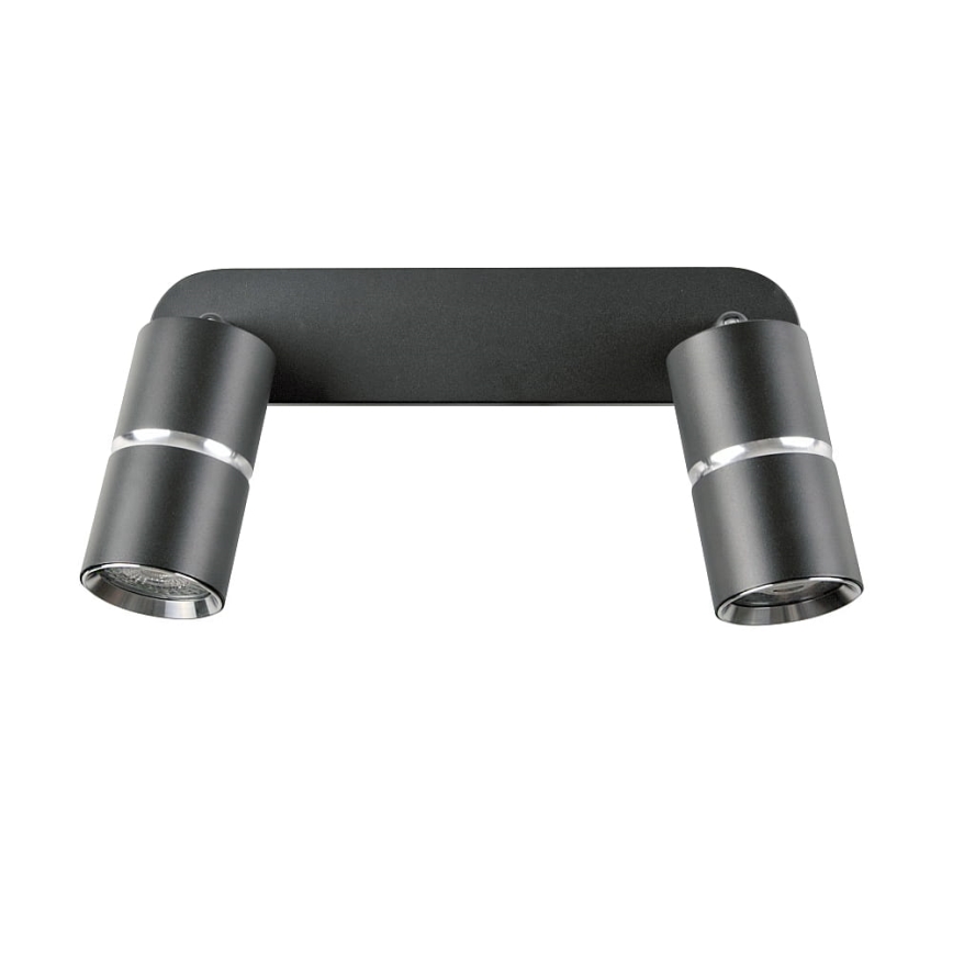 Spotlight BAMBOO 2xGU10/10W/230V black