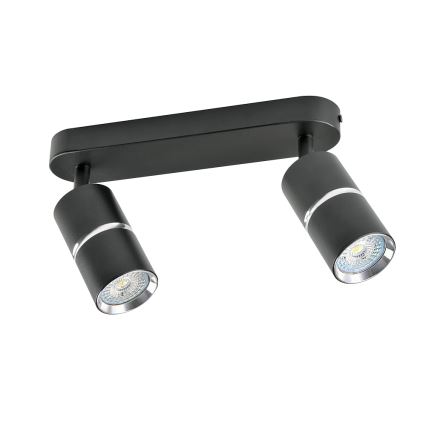 Spotlight BAMBOO 2xGU10/10W/230V black