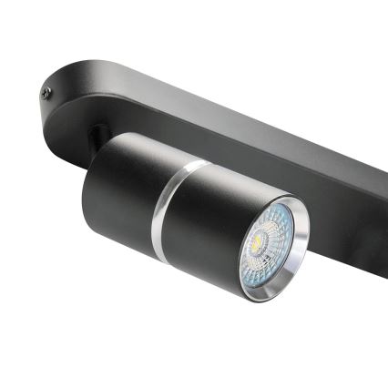 Spotlight BAMBOO 2xGU10/10W/230V black