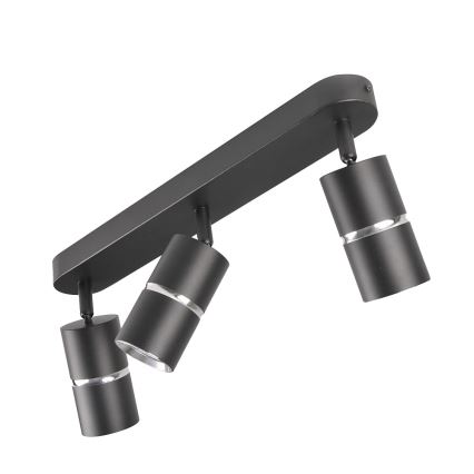 Spotlight BAMBOO 3xGU10/10W/230V black