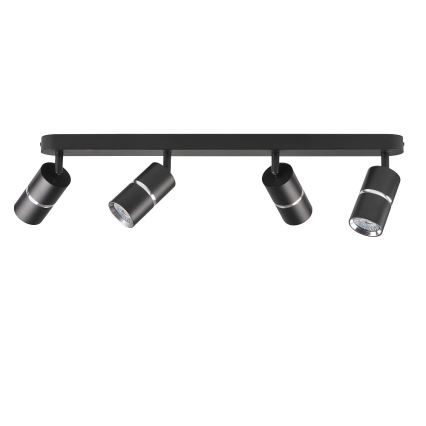 Spotlight BAMBOO 4xGU10/10W/230V black