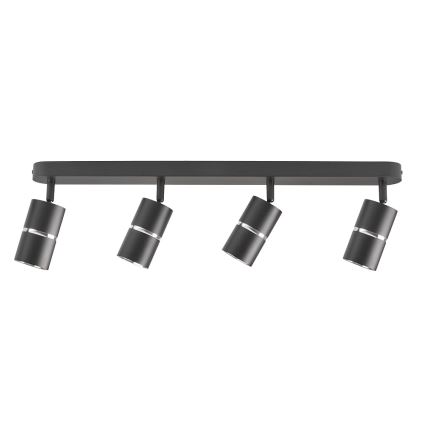 Spotlight BAMBOO 4xGU10/10W/230V black
