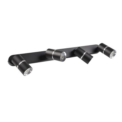 Spotlight BAMBOO 4xGU10/10W/230V black