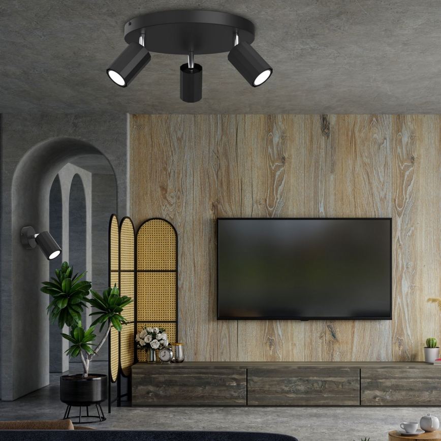 Spotlight BELLO 2xGU10/8W/230V black