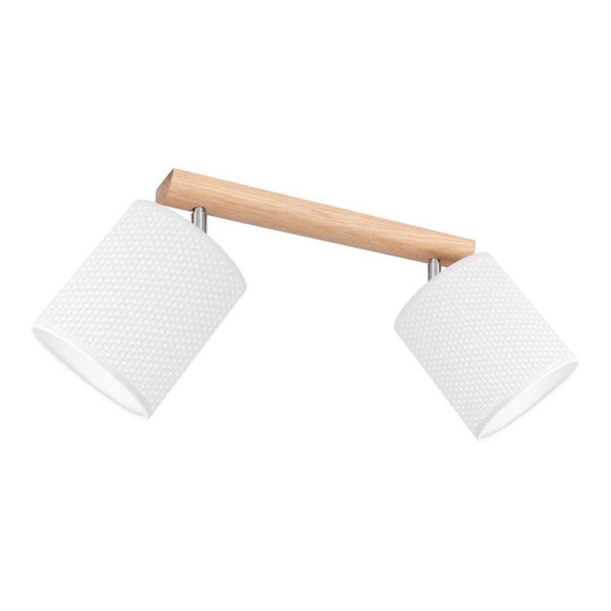 Spotlight BENITA 2xE27/25W/230V white/oak
