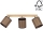 Spotlight BENITA 3xE27/25W/230V brown/oak – FSC certified