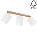 Spotlight BENITA 3xE27/25W/230V white/oak – FSC certified