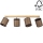 Spotlight BENITA 4xE27/25W/230V brown/oak – FSC certified