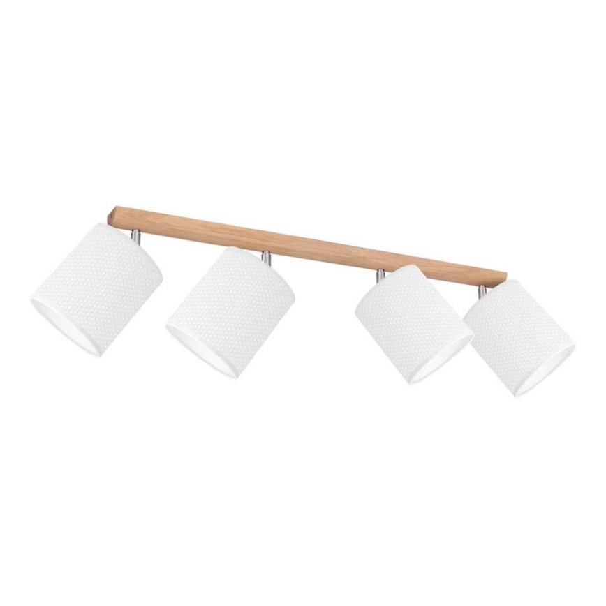 Spotlight BENITA 4xE27/25W/230V white/oak