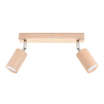 Spotlight BERGE 2xGU10/40W/230V beech