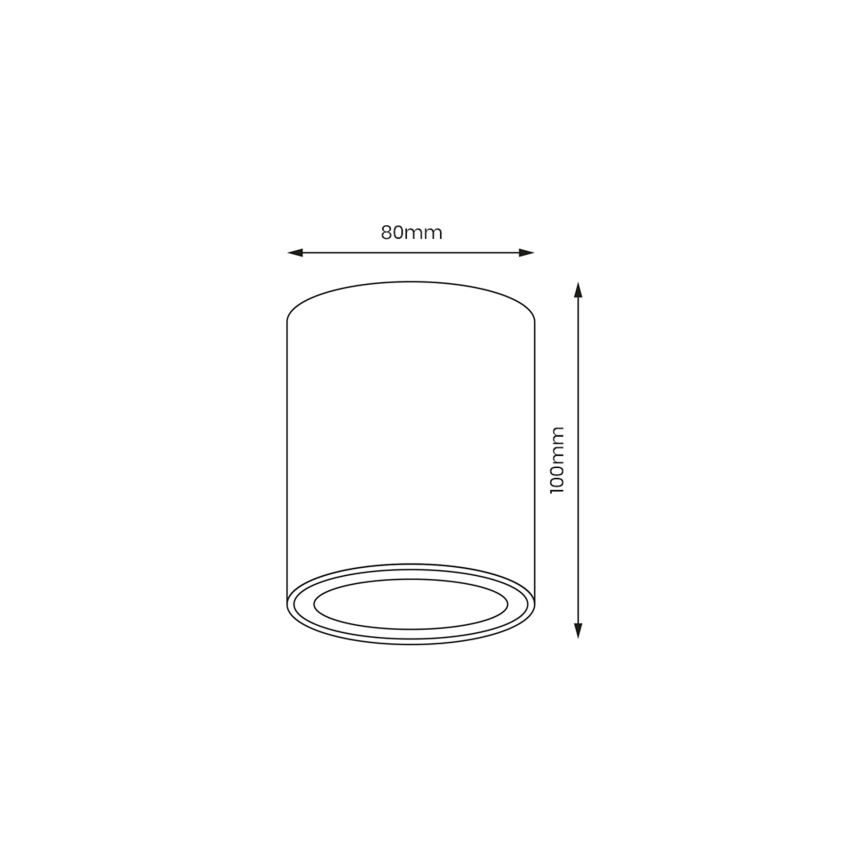 Spotlight BIMA 1xGU10/25W/230V round black
