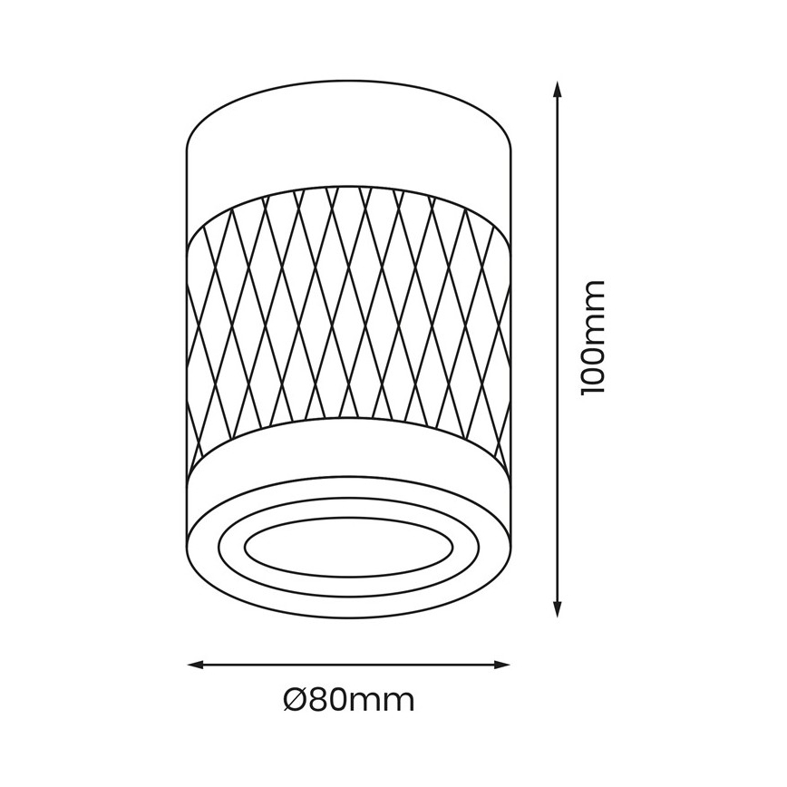 Spotlight BIMA 1xGU10/25W/230V round black