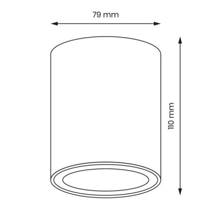 Spotlight BIMA 1xGU10/25W/230V round white