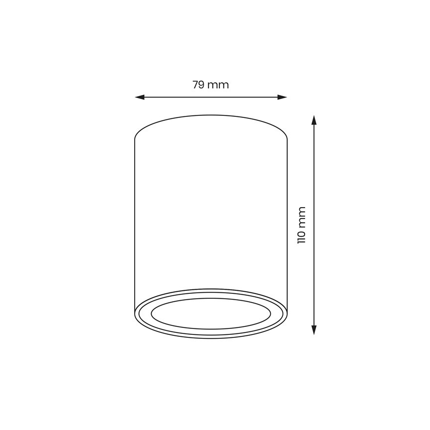 Spotlight BIMA 1xGU10/25W/230V round white