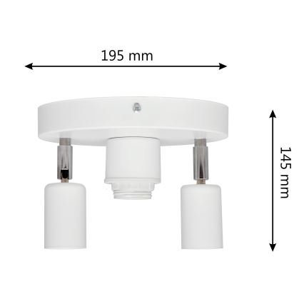 Spotlight CENTRO 3xE27/15W/230V white