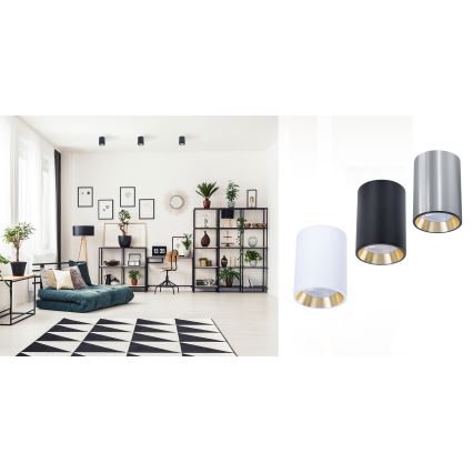 Spotlight CHLOE 1xGU10/35W/230V round black/gold