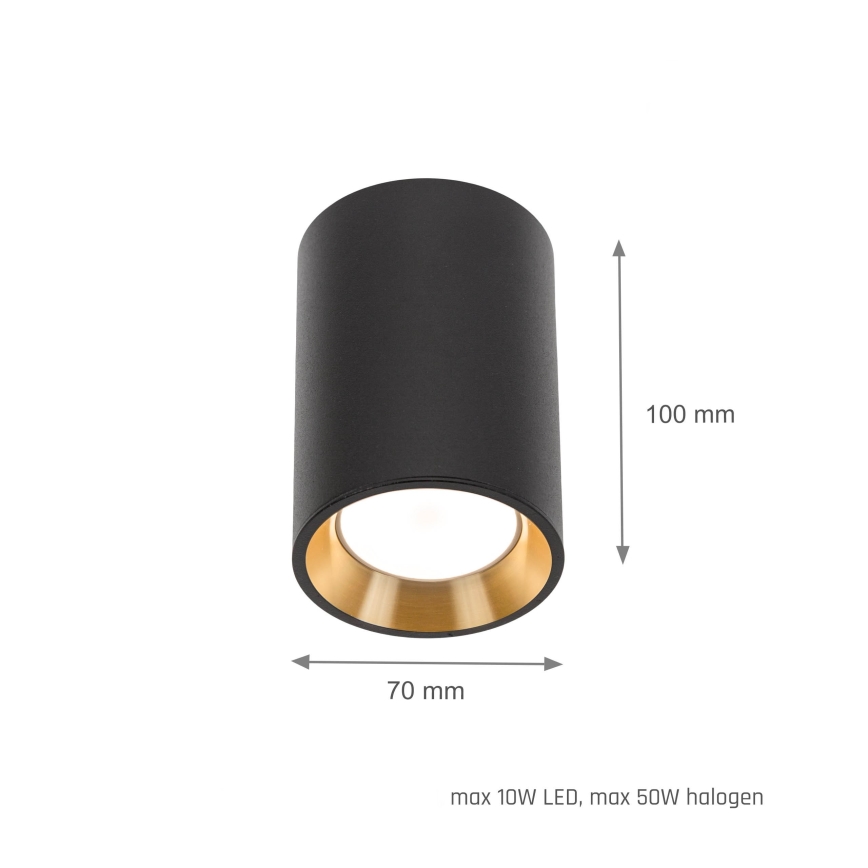 Spotlight CHLOE 1xGU10/35W/230V round black/gold