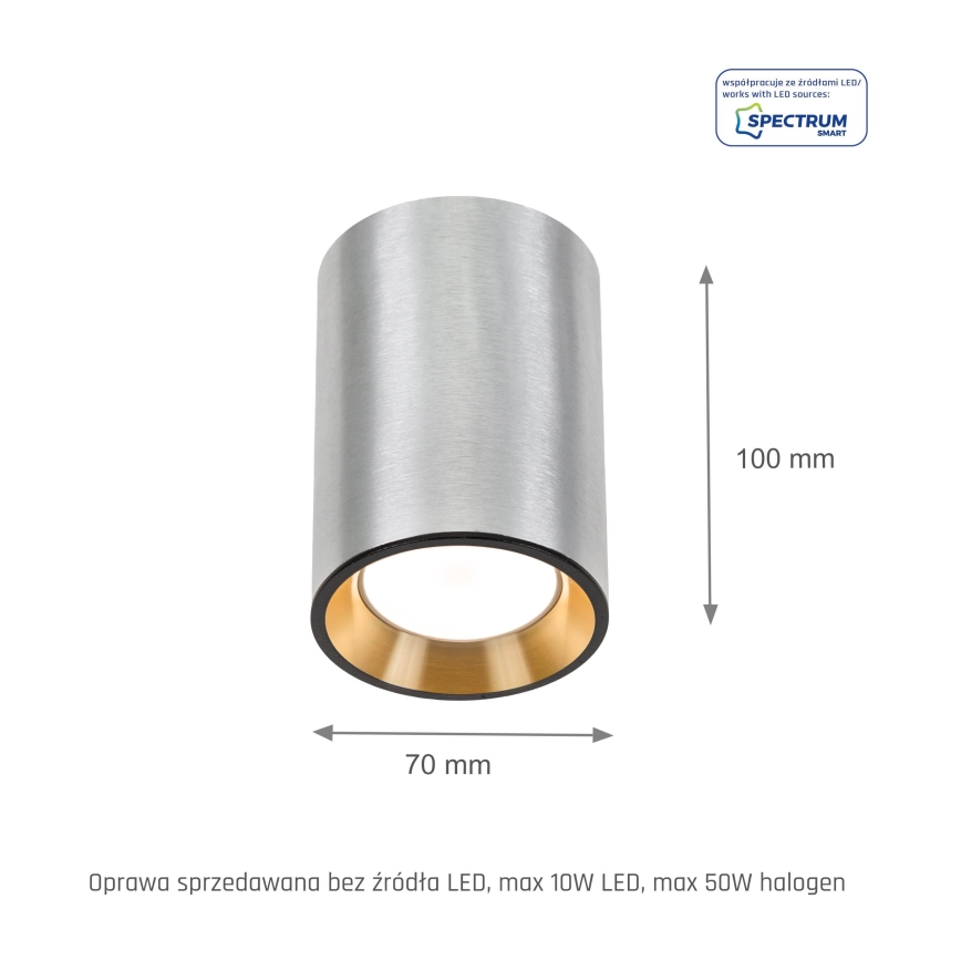 Spotlight CHLOE 1xGU10/35W/230V round matte chrome/gold