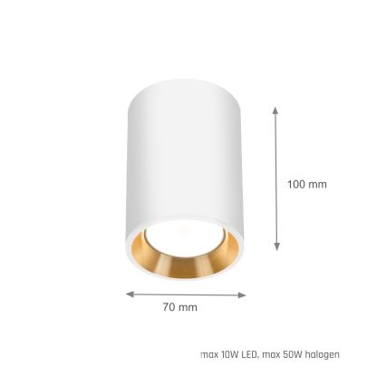 Spotlight CHLOE 1xGU10/35W/230V round white/gold