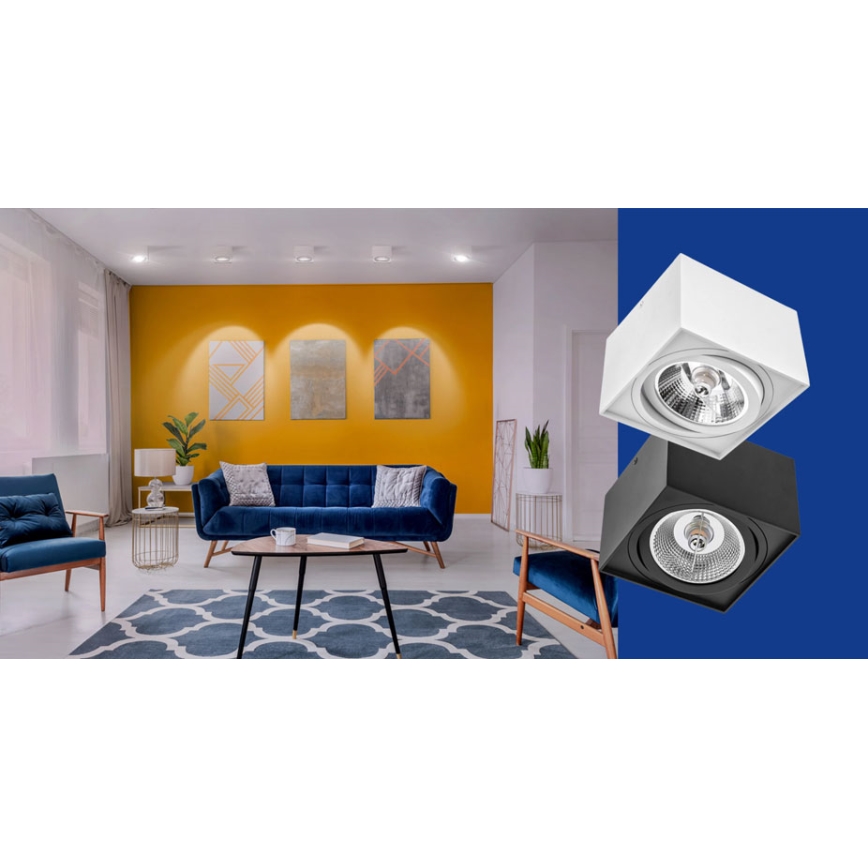 Spotlight CHLOE AR111 1xGU10/50W/230V angular black