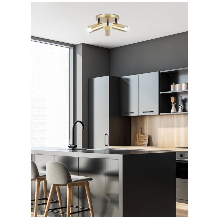 Spotlight COLLY 3xGU10/15W/230V gold