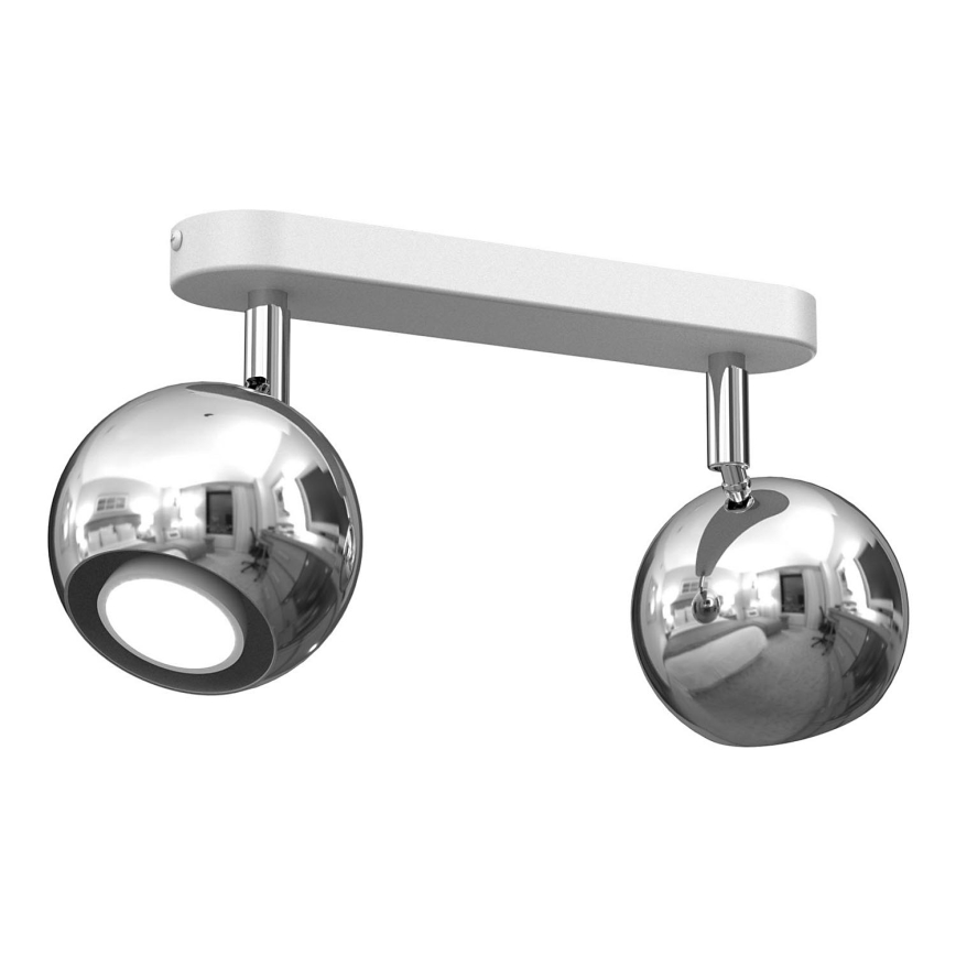 Spotlight COMET 2xGU10/8W/230V white/shiny chrome