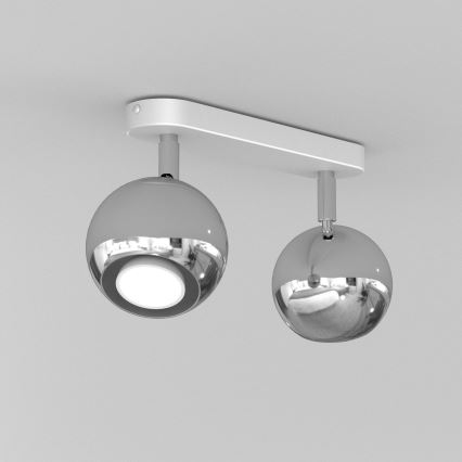 Spotlight COMET 2xGU10/8W/230V white/shiny chrome