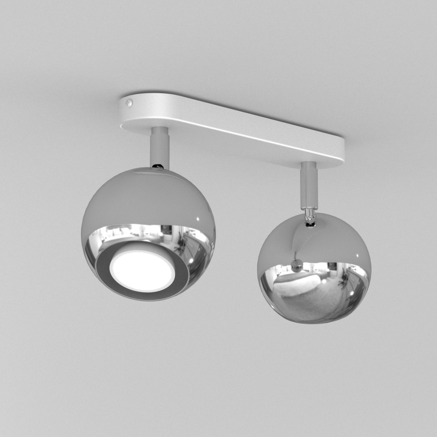 Spotlight COMET 2xGU10/8W/230V white/shiny chrome