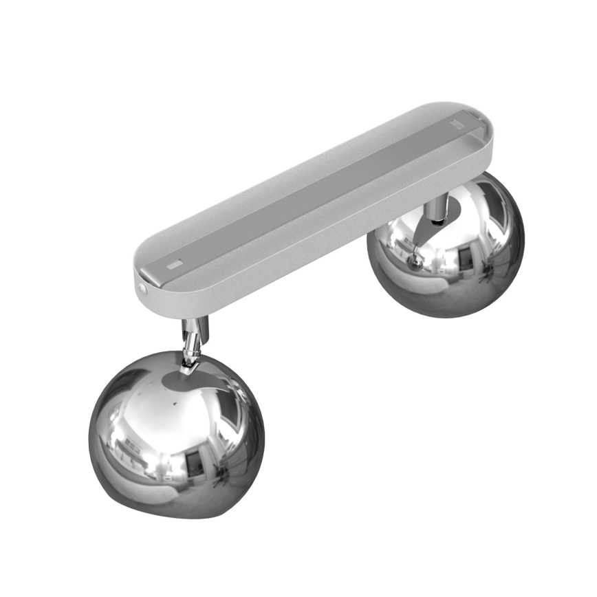 Spotlight COMET 2xGU10/8W/230V white/shiny chrome