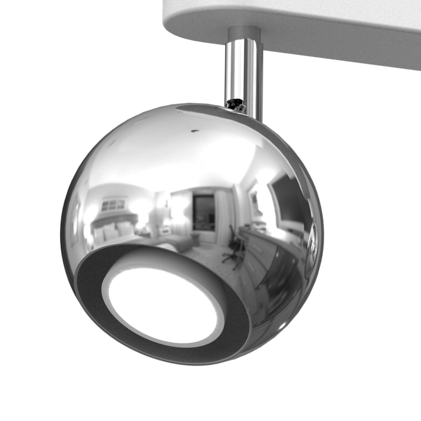 Spotlight COMET 2xGU10/8W/230V white/shiny chrome