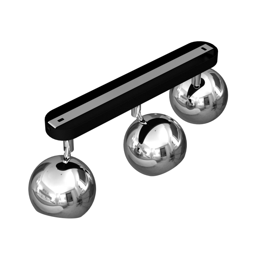 Spotlight COMET 3xGU10/8W/230V black/shiny chrome