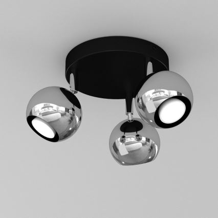Spotlight COMET 3xGU10/8W/230V black/shiny chrome