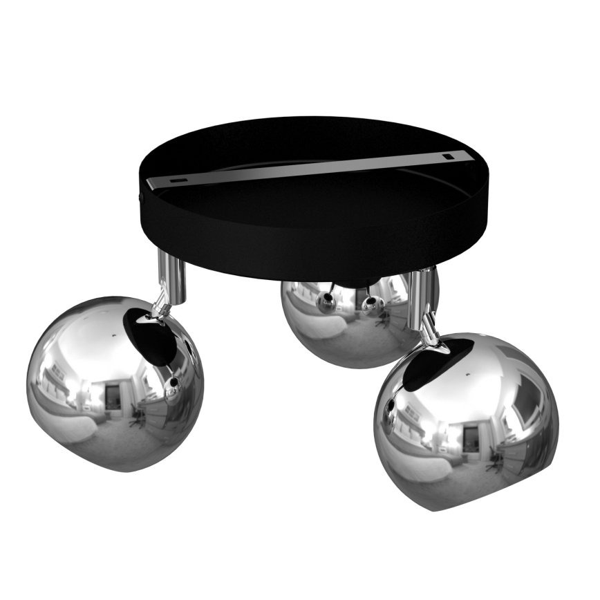 Spotlight COMET 3xGU10/8W/230V black/shiny chrome