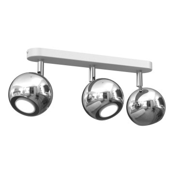 Spotlight COMET 3xGU10/8W/230V white/shiny chrome